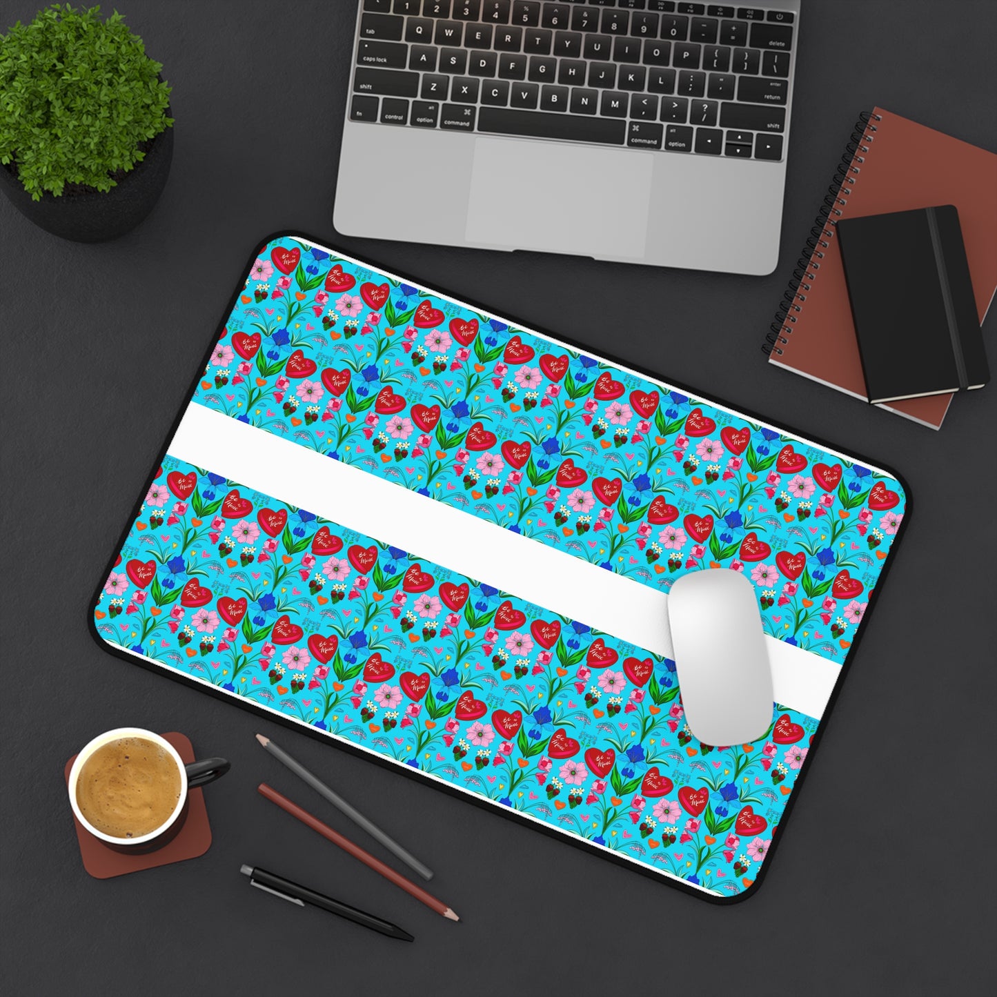 Valentine Sweet Treats - Aqua - Desk Mat