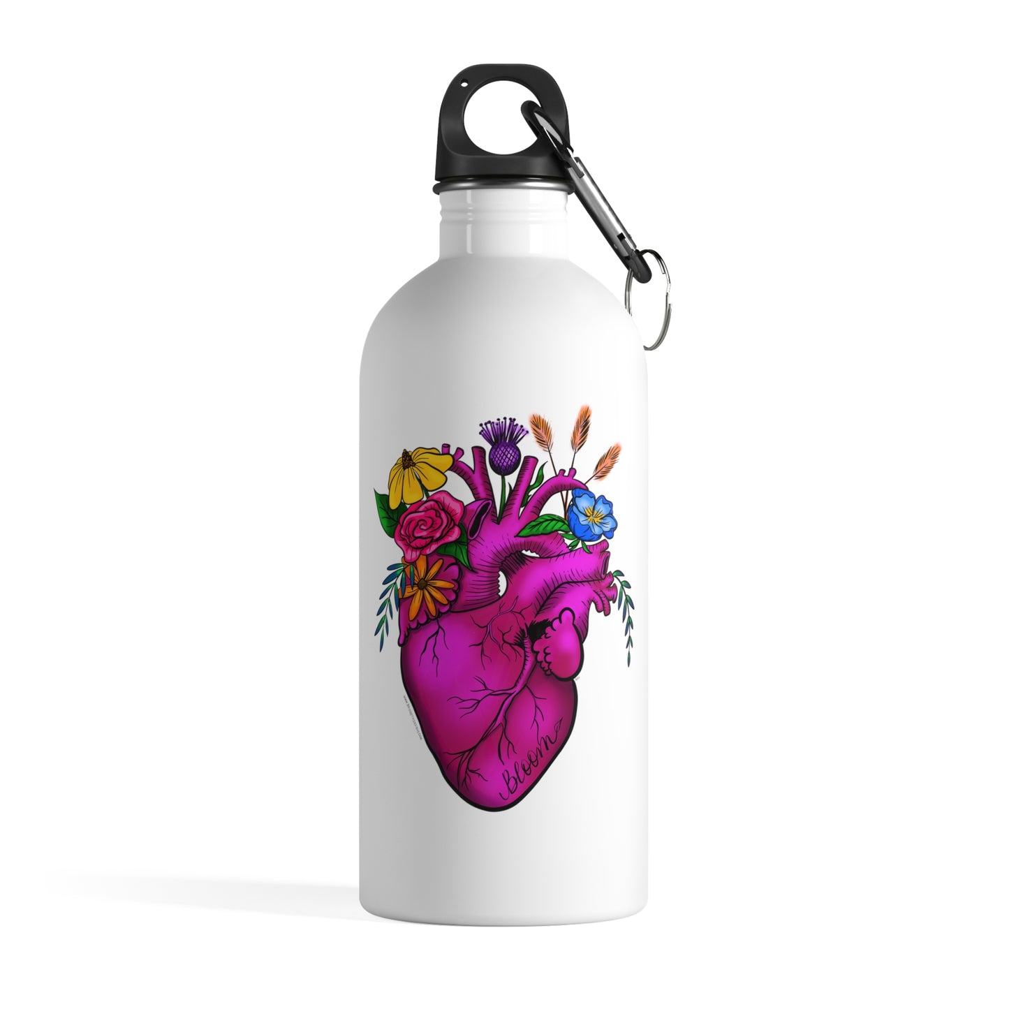 Blooming Heart - Stainless Steel Water Bottle