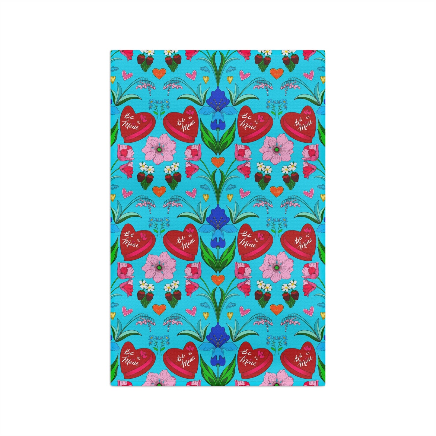 Valentine Sweet Treats - Turquoise - Soft Tea Towel