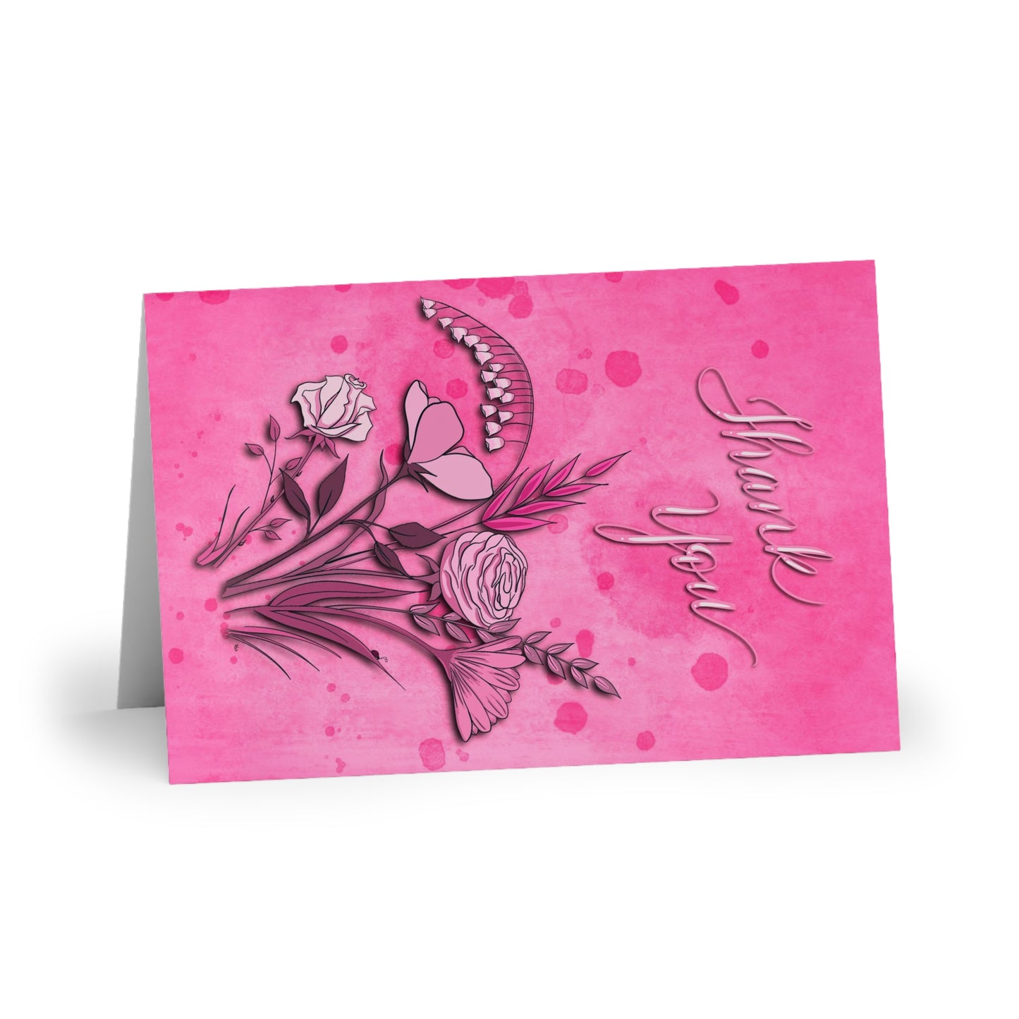 Thank You Bouquet Greeting Cards (1 or 10-pcs)