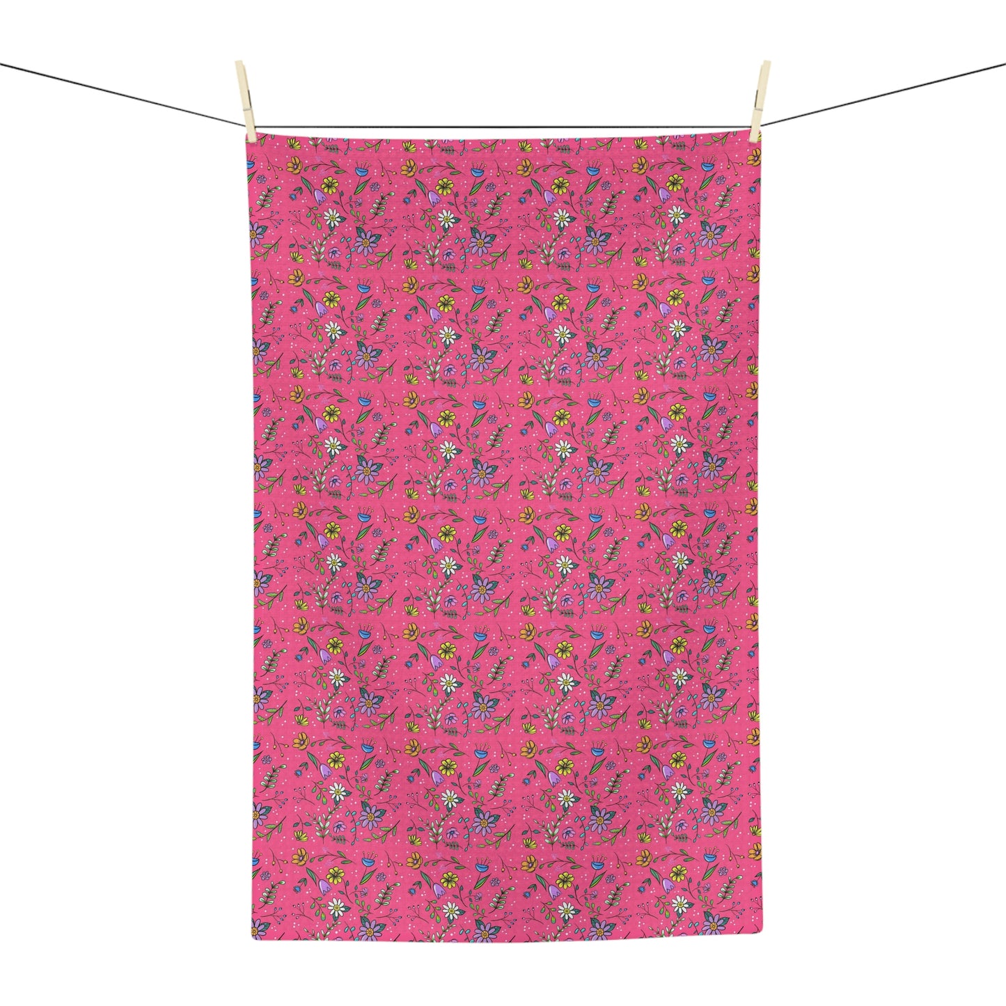 Spring Toss Rose - Soft Tea Towel