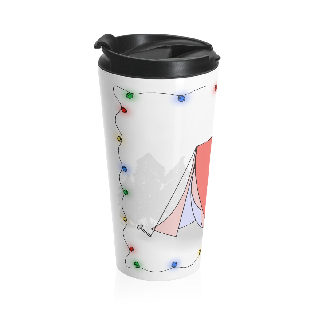 The Camper Collection - Tent - Stainless Steel Travel Mug.