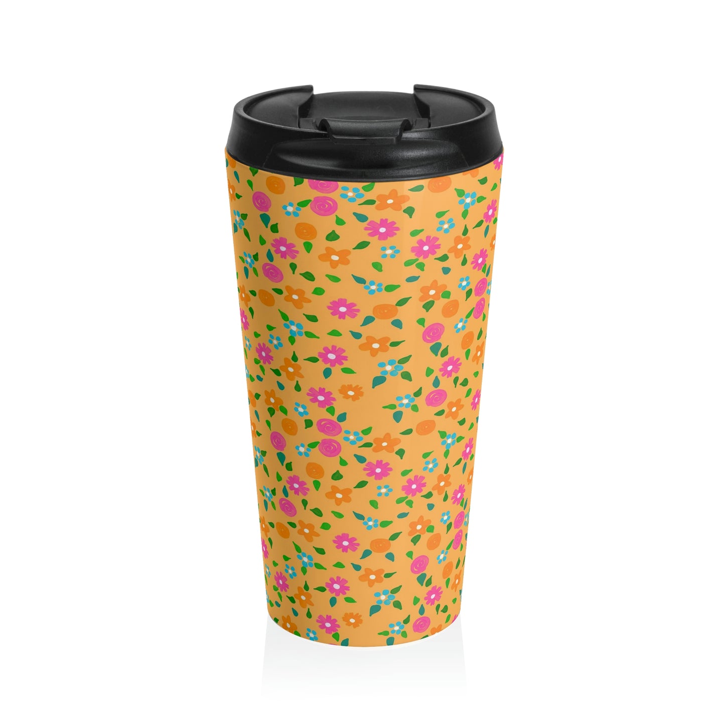 Spring in Your Step Peach - Stainless Steel Travel Mug