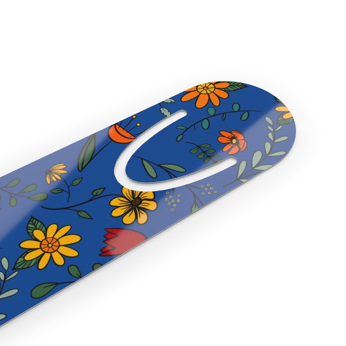 Autumn Floral - Aqua Blue Bookmark