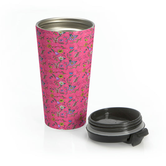 Spring Toss Rose - Stainless Steel Travel Mug