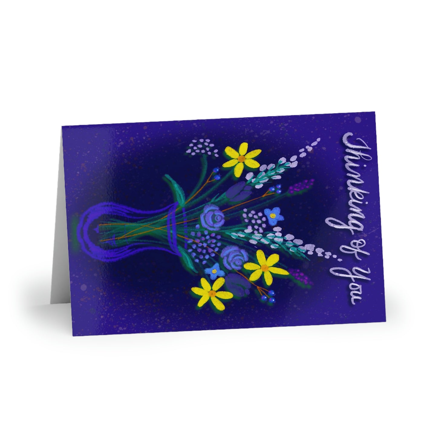 Thinking of You Bouquet Greeting Cards (1 or 10-pcs)