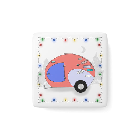 The Camper Collection - Egg - Porcelain Magnet, Square