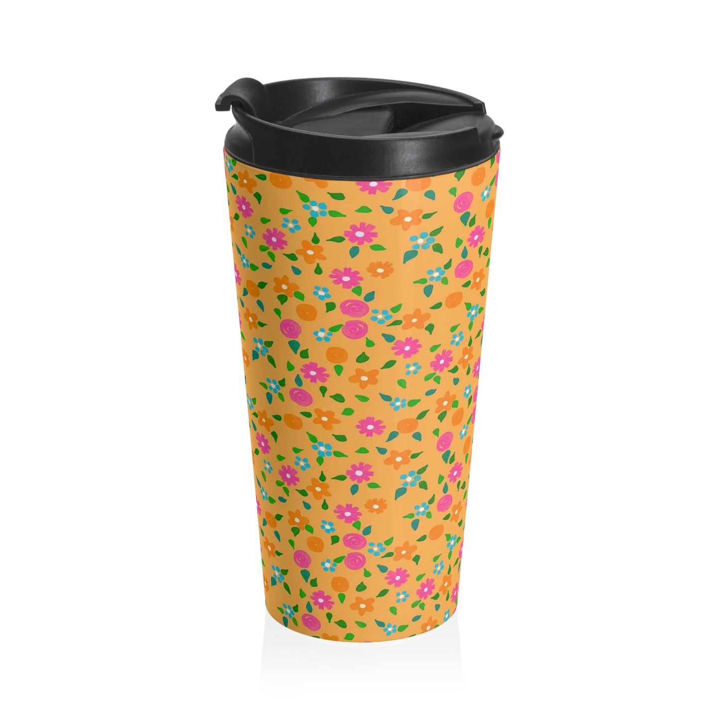 Spring in Your Step Peach - Stainless Steel Travel Mug