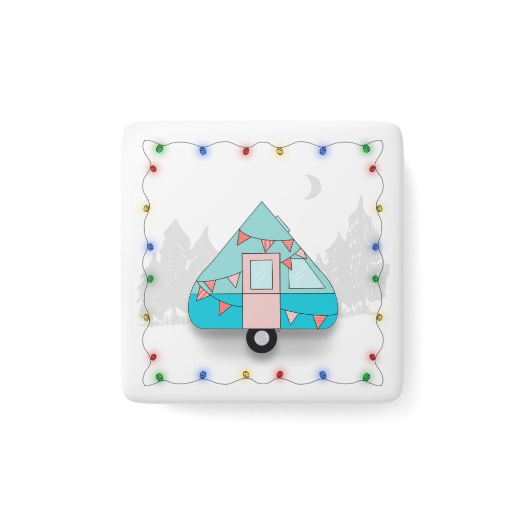 The Camper Collection - A-Frame - Porcelain Magnet, Square