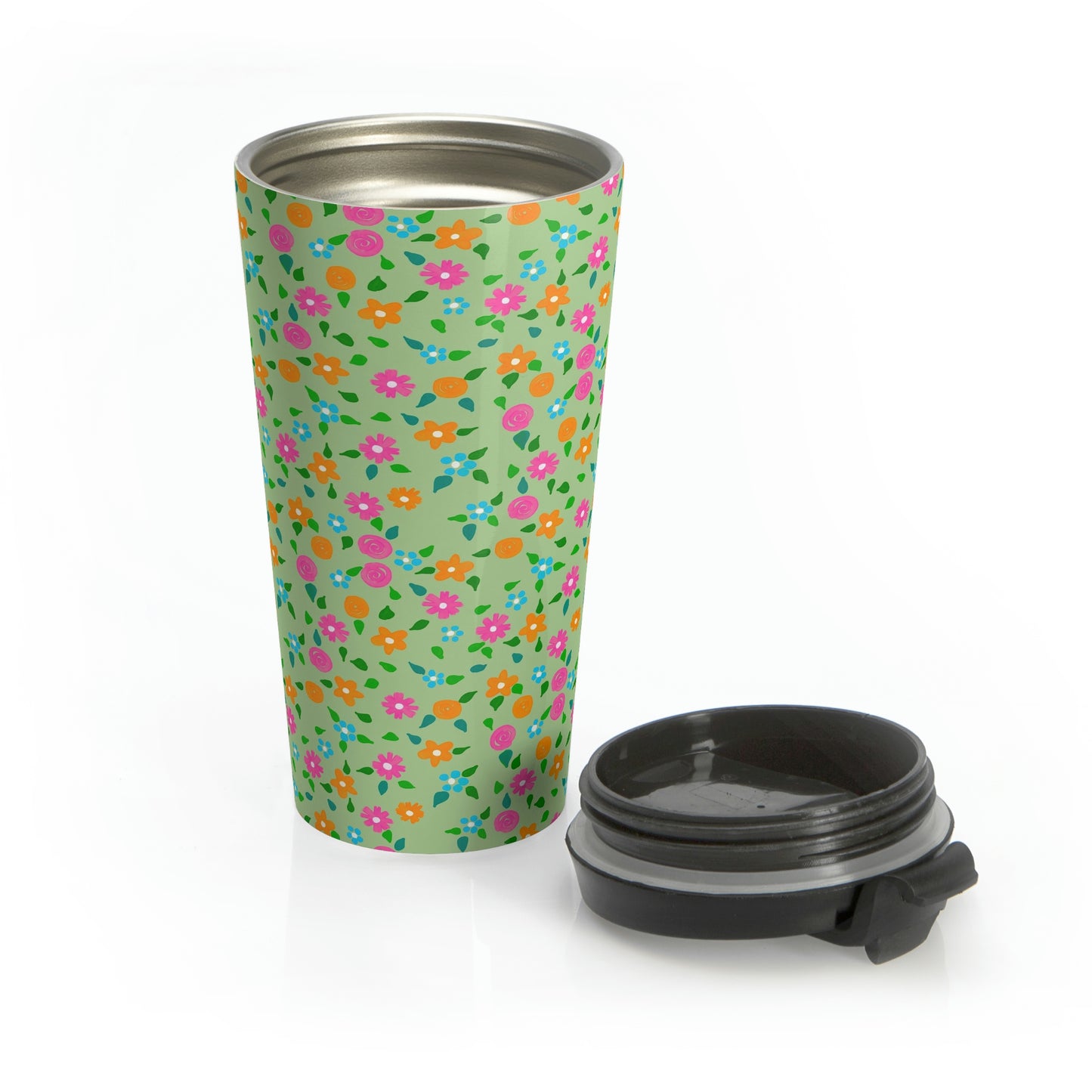 Spring in Your Step Green - Stainless Steel Travel Mug