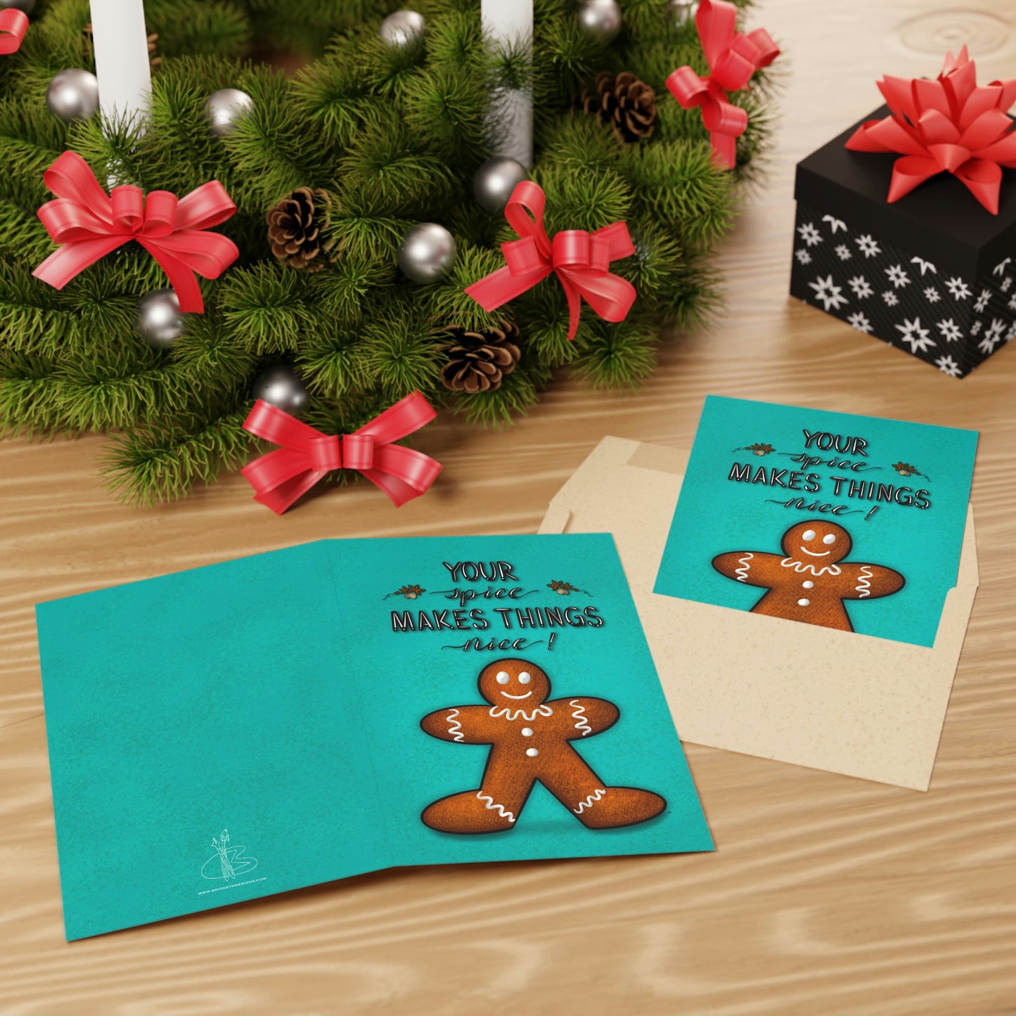 Gingerbread - Greeting Cards (1 or 10-pcs)