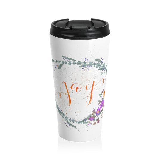 Joy Wreath - Stainless Steel Travel Mug