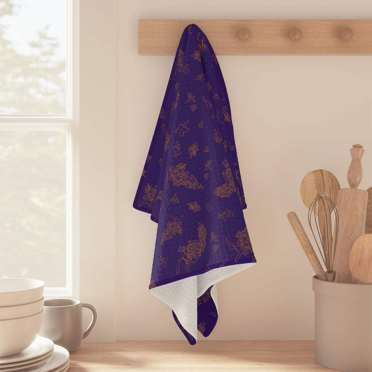 Lilac Toss - Violet Soft Tea Towel