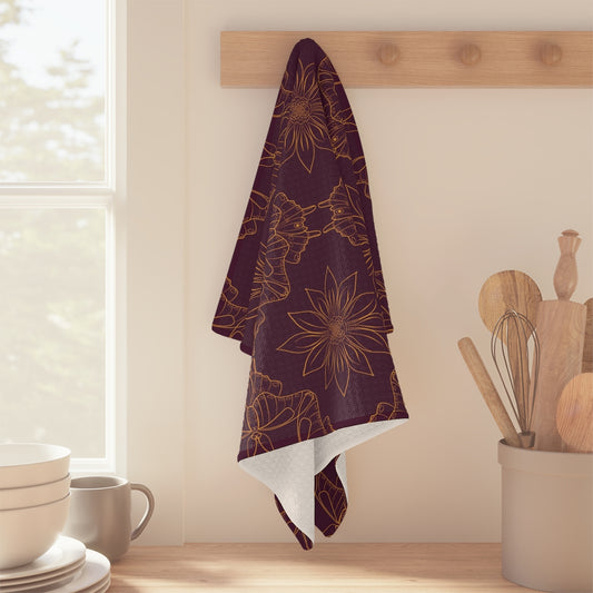 Flutterbye - Aubergine Soft Tea Towel