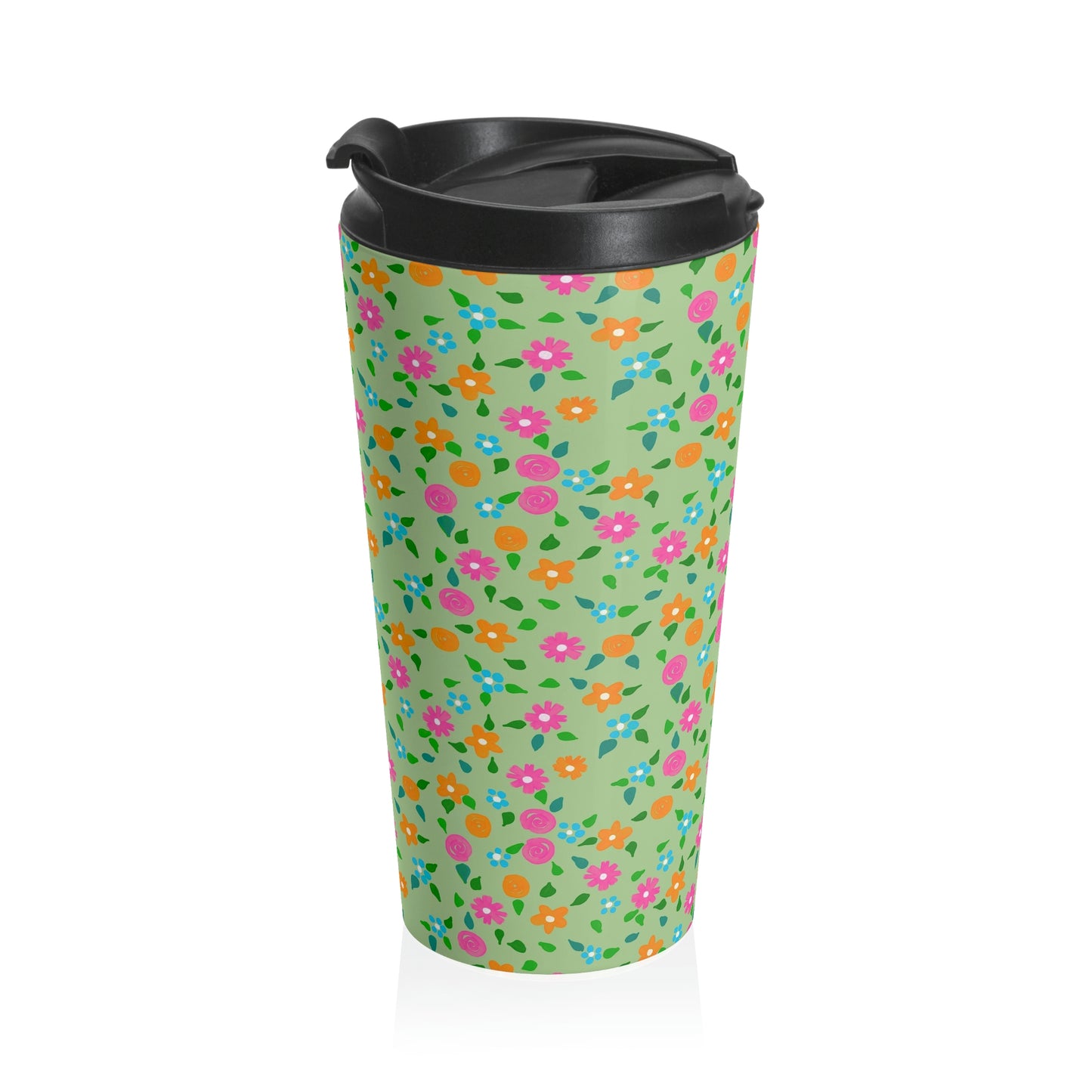 Spring in Your Step Green - Stainless Steel Travel Mug