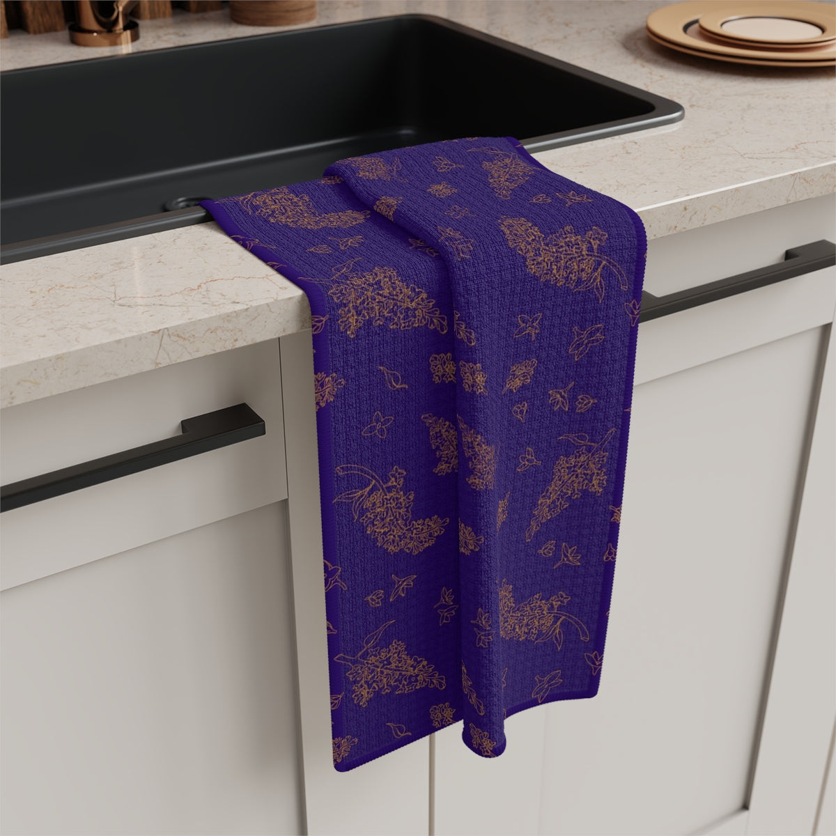 Lilac Toss - Violet Soft Tea Towel