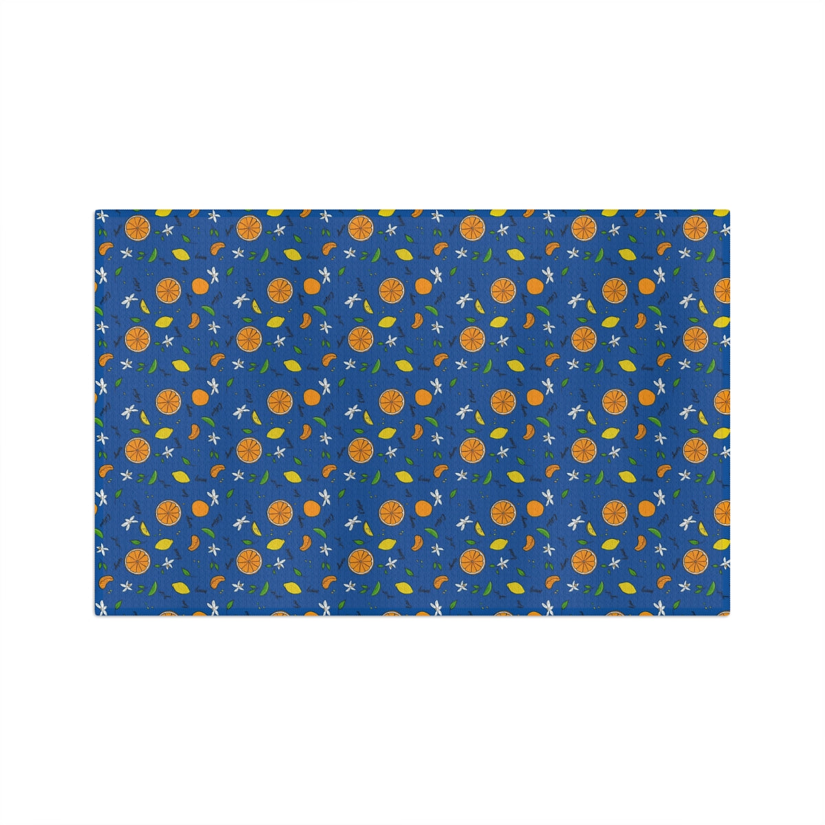 Citrus Splash Aqua Blue Soft Tea Towel