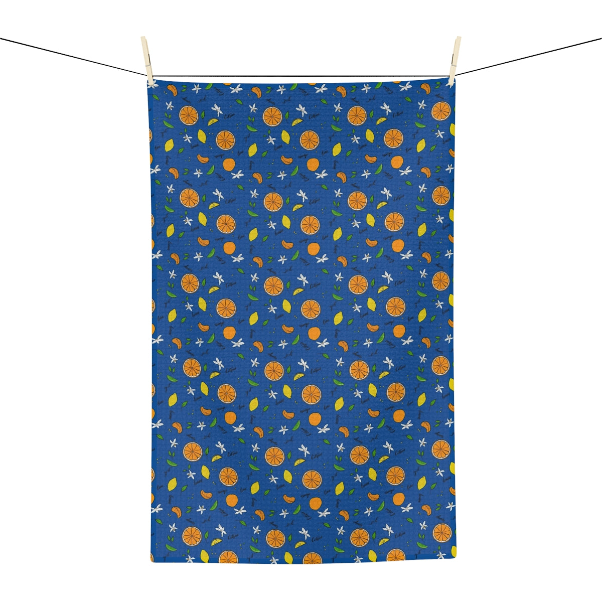 Citrus Splash Aqua Blue Soft Tea Towel